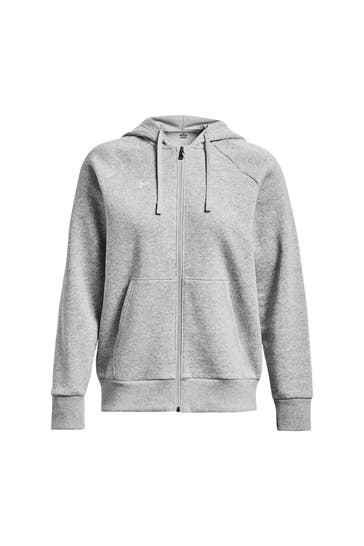 UNDER ARMOUR Sweatjacke 'Rival Fleece' hellgrau
