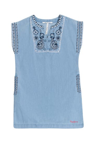 PEPE JEANS KIDS Kleid 'Rocio' hellblau