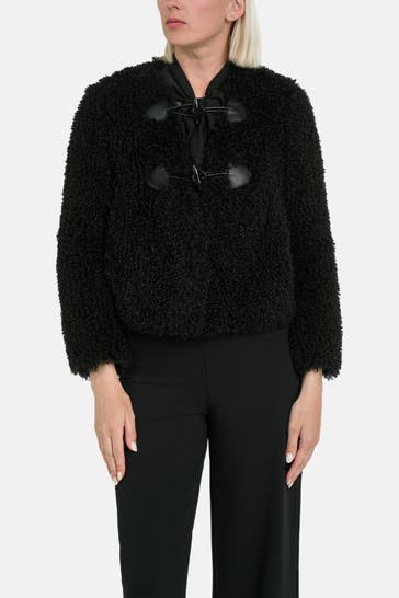 LUISA CERANO Felljacke schwarz