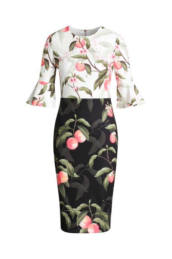 TED BAKER Etuikleid gemustert