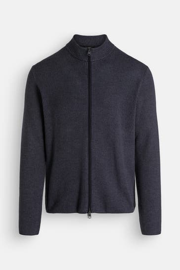 CINQUE Strickjacke 'Cinupio' blau gemustert