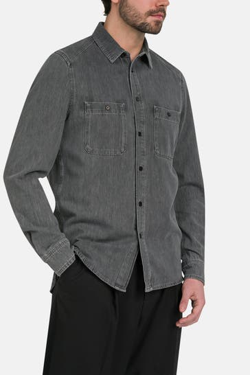 DRYKORN Jeanshemd 'Nowen' dunkelgrau 