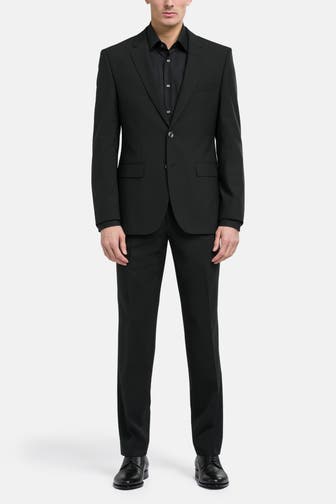 BOSS Wollmix-Anzug 'Jasper' schwarz
