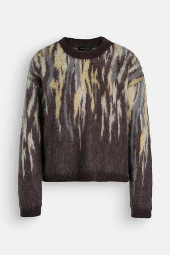 ROBERTO COLLINA Mohairmix-Strickpullover gemustert