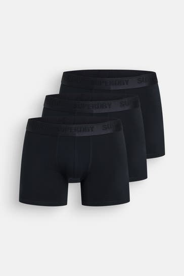 SUPERDRY 3er-Pack Boxer Trunks schwarz