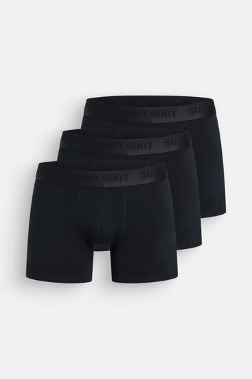 SUPERDRY - 3er-Pack Boxer Trunks schwarz