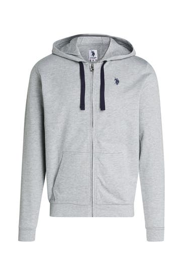U.S. POLO ASSN. Sweatjacke hellgrau
