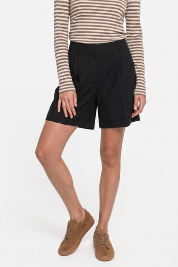TOMMY HILFIGER Leinenmix-Shorts schwarz