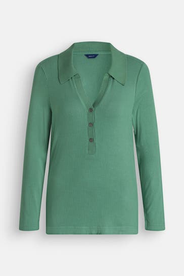 GANT Longsleeve smaragdgrün