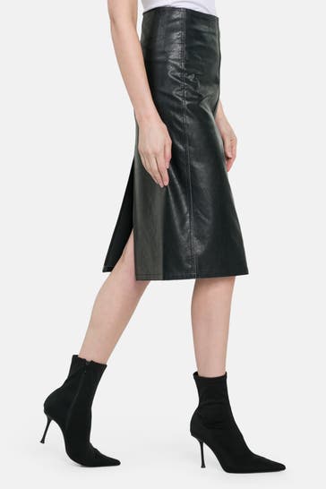 DIESEL Kunstleder-Rock schwarz