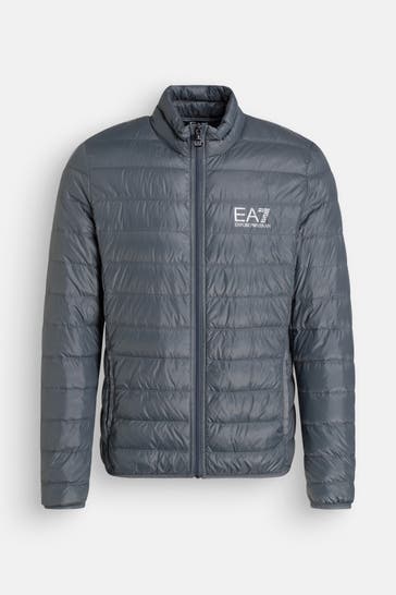 EA7 Light-Daunenjacke grau