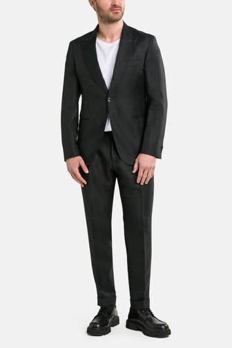 BOSS Wollmix-Anzug 'Huge' schwarz
