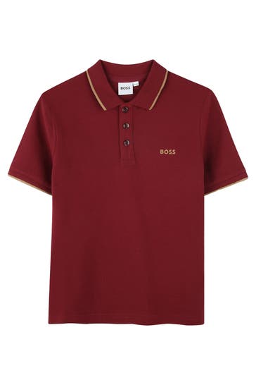 BOSS Polo-Shirt dunkelrot