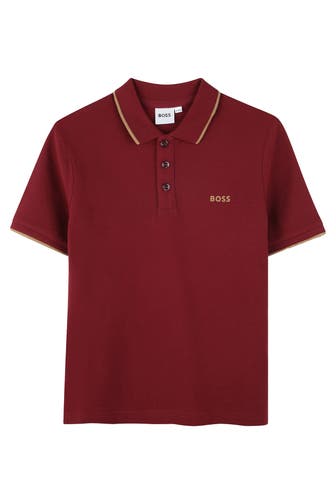 BOSS Polo-Shirt dunkelrot