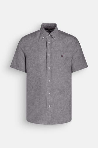 TOMMY HILFIGER Kurzarmhemd dunkelgrau