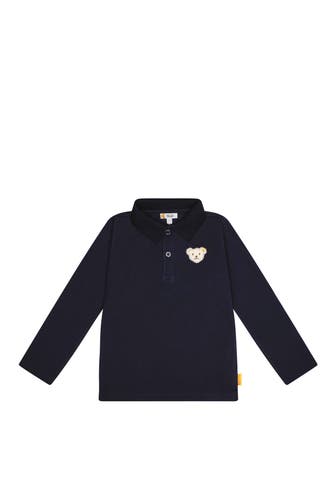 STEIFF Langarm-Polo nachtblau