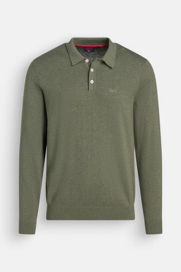 NEW ZEALAND AUCKLAND Strick-Polo oliv