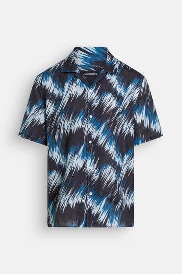 J.LINDEBERG Leinenhemd 'Elio' gemustert