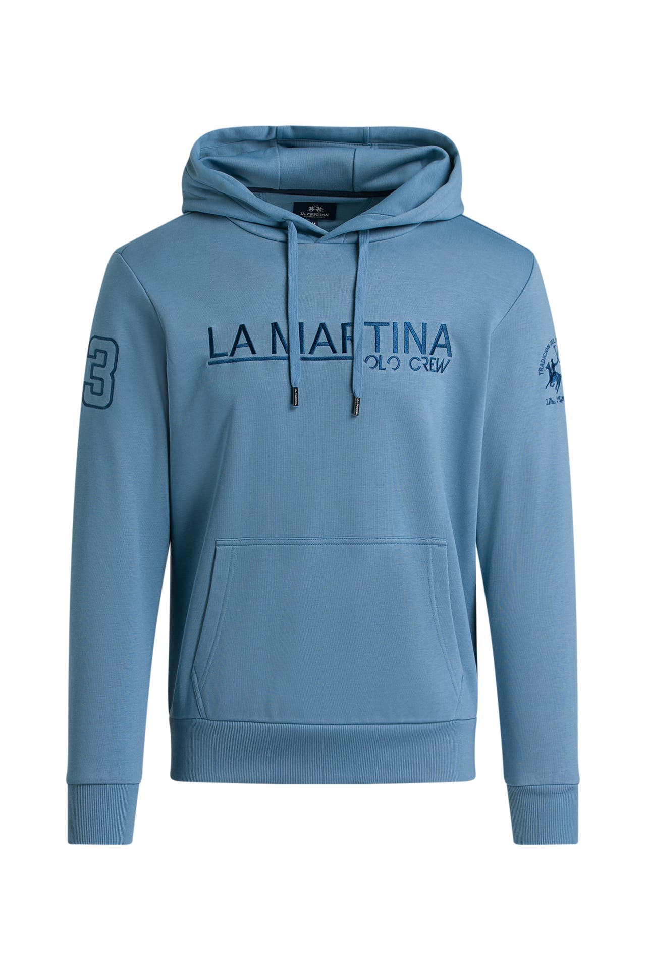 La Martina Blue Cotton Men's Hooded Sweatshirt main image 1