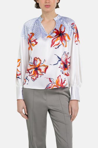 HERZENSANGELEGENHEIT Seidenmix-Blusenshirt floral