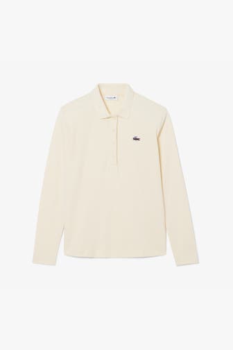 LACOSTE Langarm-Polo creme