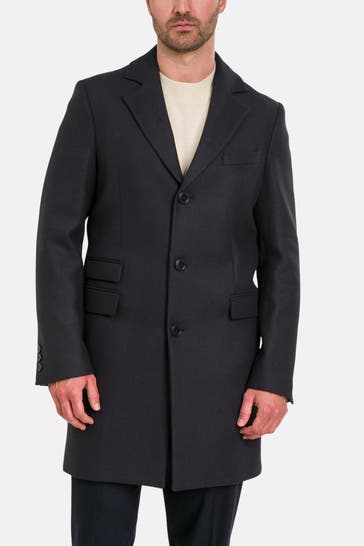 DRYKORN Wollmixmantel 'Lugo' schwarzblau