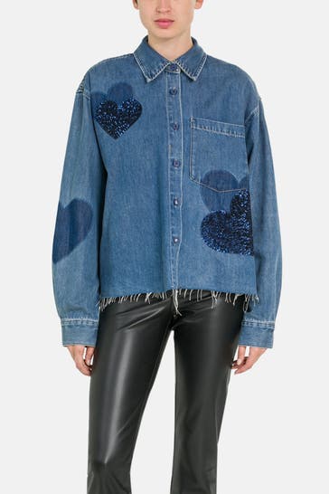 ELIAS RUMELIS Jeansbluse 'Beba' blau