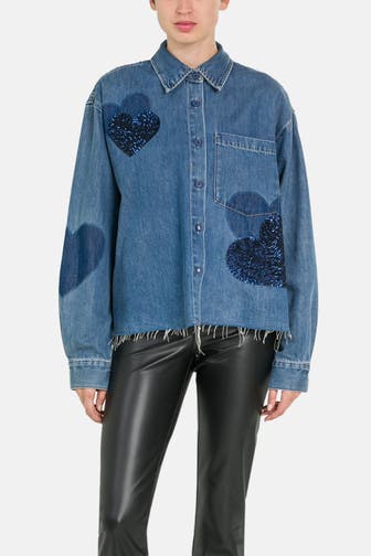 ELIAS RUMELIS Jeansbluse 'Beba' blau
