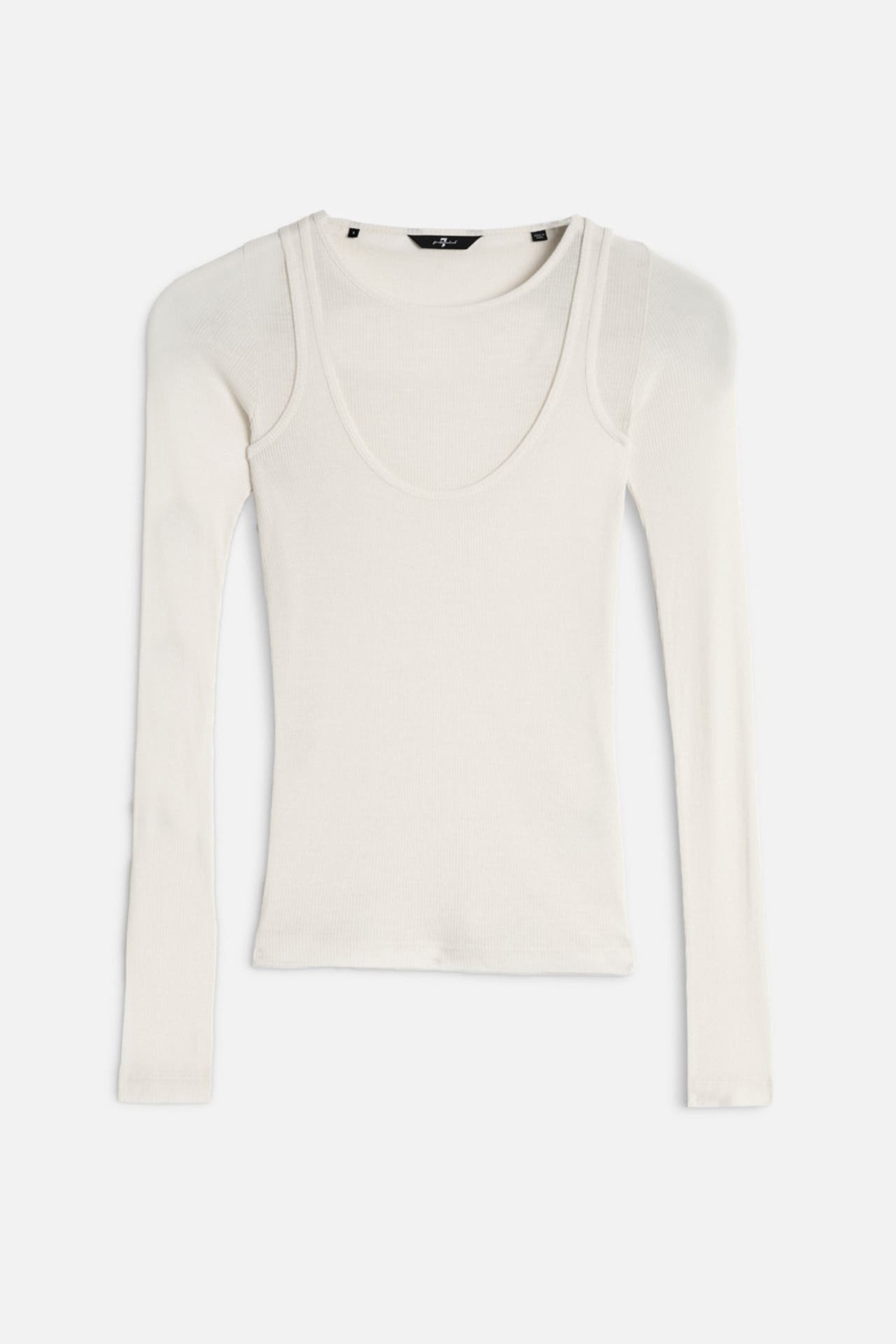 7 FOR ALL MANKIND Longsleeve creme, Bild 1