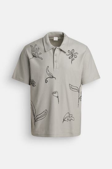 JACK & JONES Polo-Shirt grüngrau
