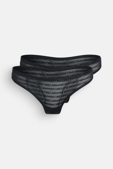 EMPORIO ARMANI 2er-Pack Strings schwarz