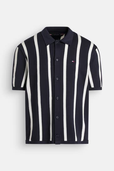 TOMMY HILFIGER Strick-Hemd gestreift
