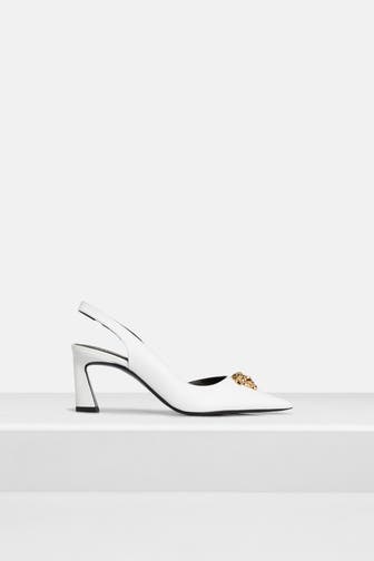 VERSACE Sling-Pumps weiß