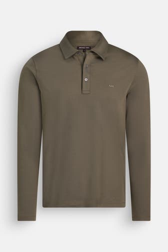 MICHAEL KORS Langarm-Polo oliv
