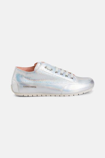 CANDICE COOPER Leder-Sneaker silber