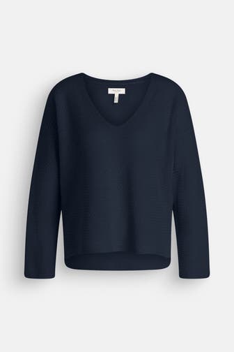 PART TWO Leinen-Strickpullover dunkelblau