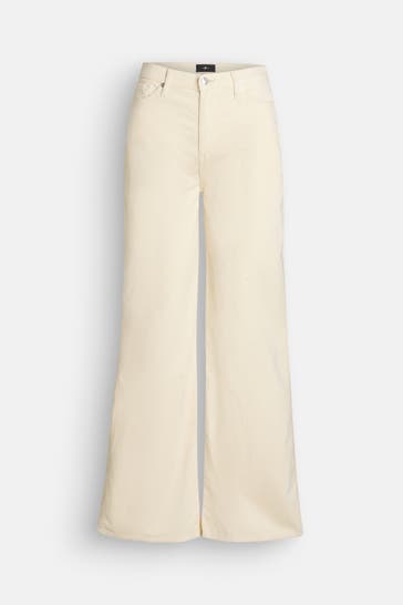7 FOR ALL MANKIND Cord-Hose vanille wide fit