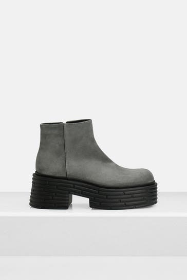 AGL Ankle Boots 'Lignes' grau