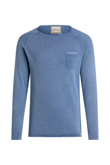 COLOURS & SONS Strickpullover taubenblau