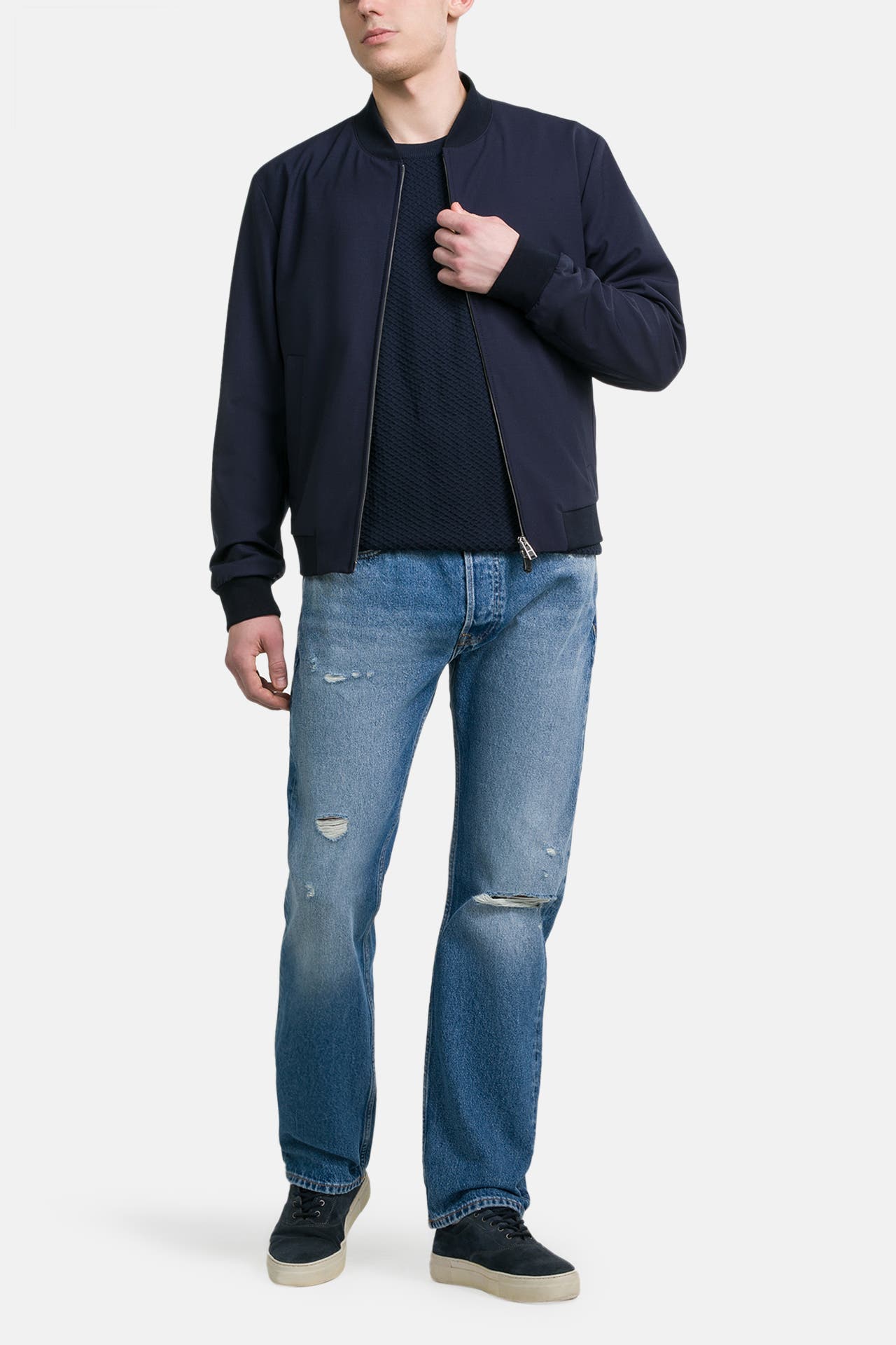 BOSS Wollmix-Blouson 'Hanry' nachtblau, Bild 1