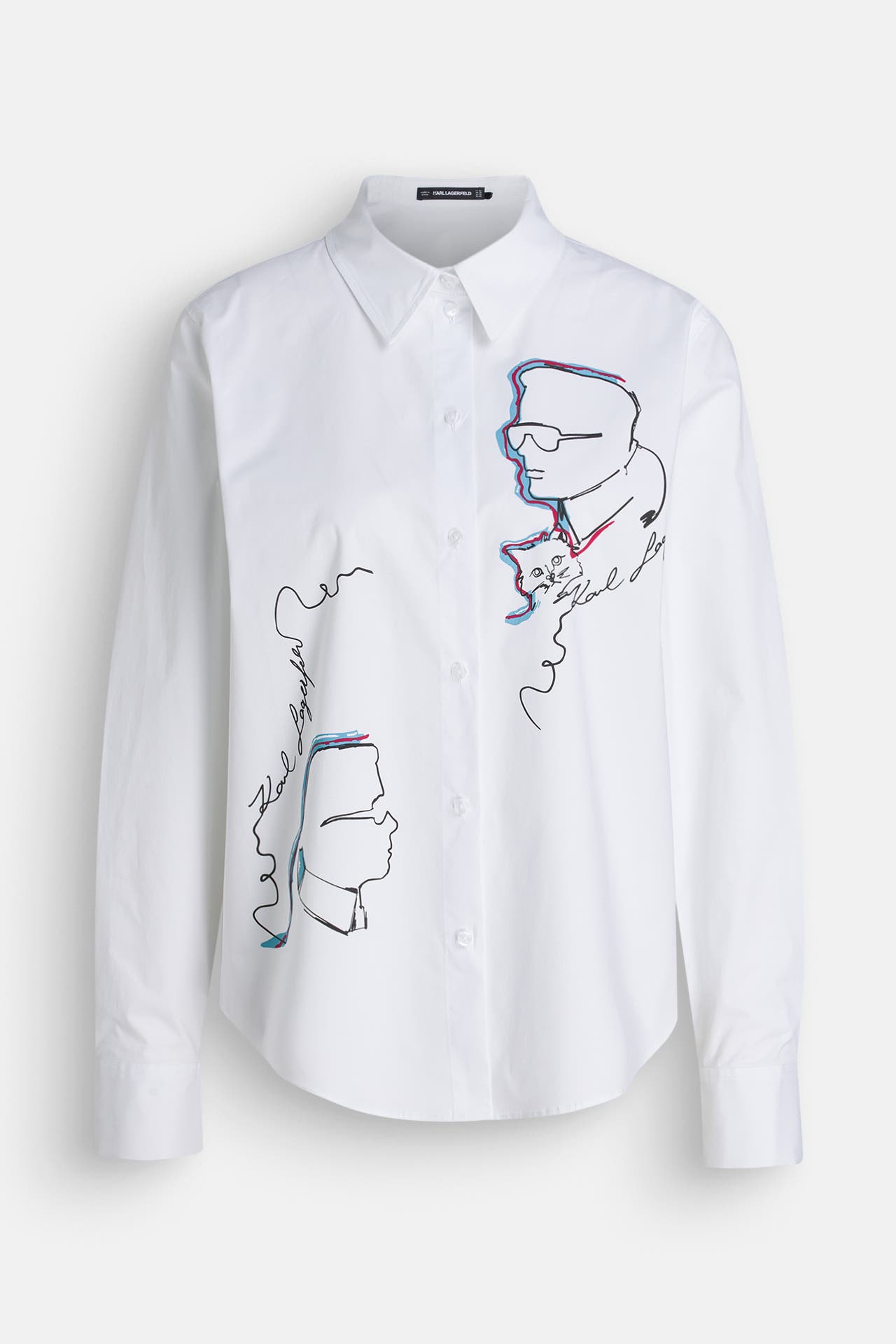 KARL LAGERFELD Casual-Bluse 'Cameo Poplin' weiß, Bild 1