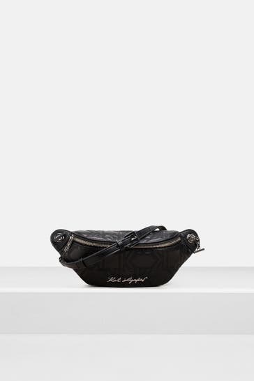 KARL LAGERFELD Bauchtasche 'Kurl' schwarz
