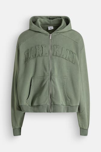 KARL KANI Sweatjacke oliv