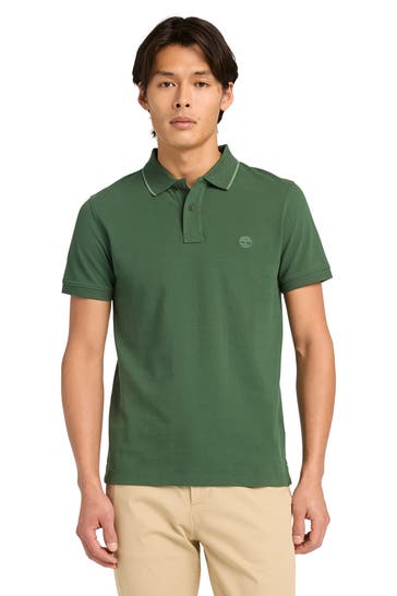 TIMBERLAND Polo-Shirt 'River' dunkelgrün