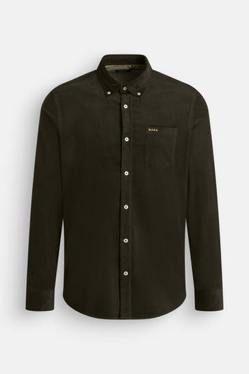 NEW ZEALAND AUCKLAND Cordhemd dunkelgrün