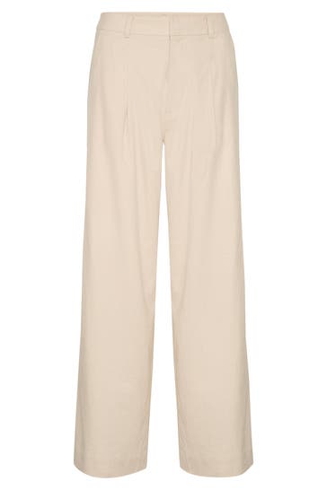 GESTUZ Leinenmix-Hose 'Elarah' beige