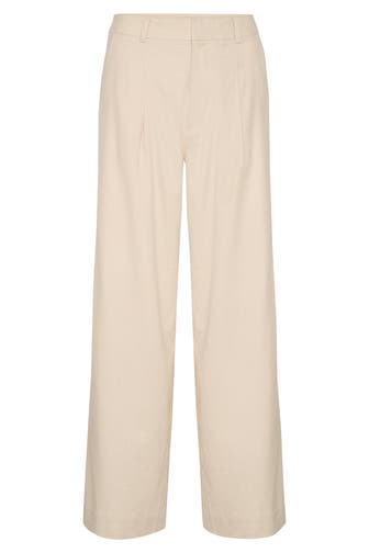 GESTUZ Leinenmix-Hose 'Elarah' beige