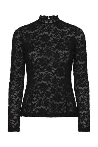 ROSEMUNDE Spitzenshirt schwarz