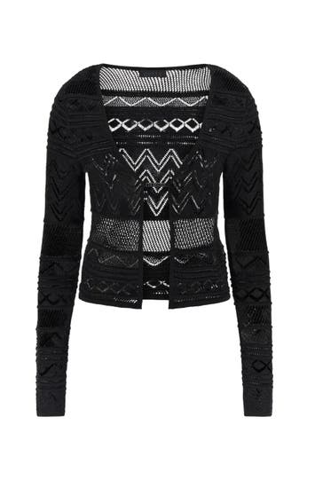 GUESS Strickjacke 'Nellie' schwarz