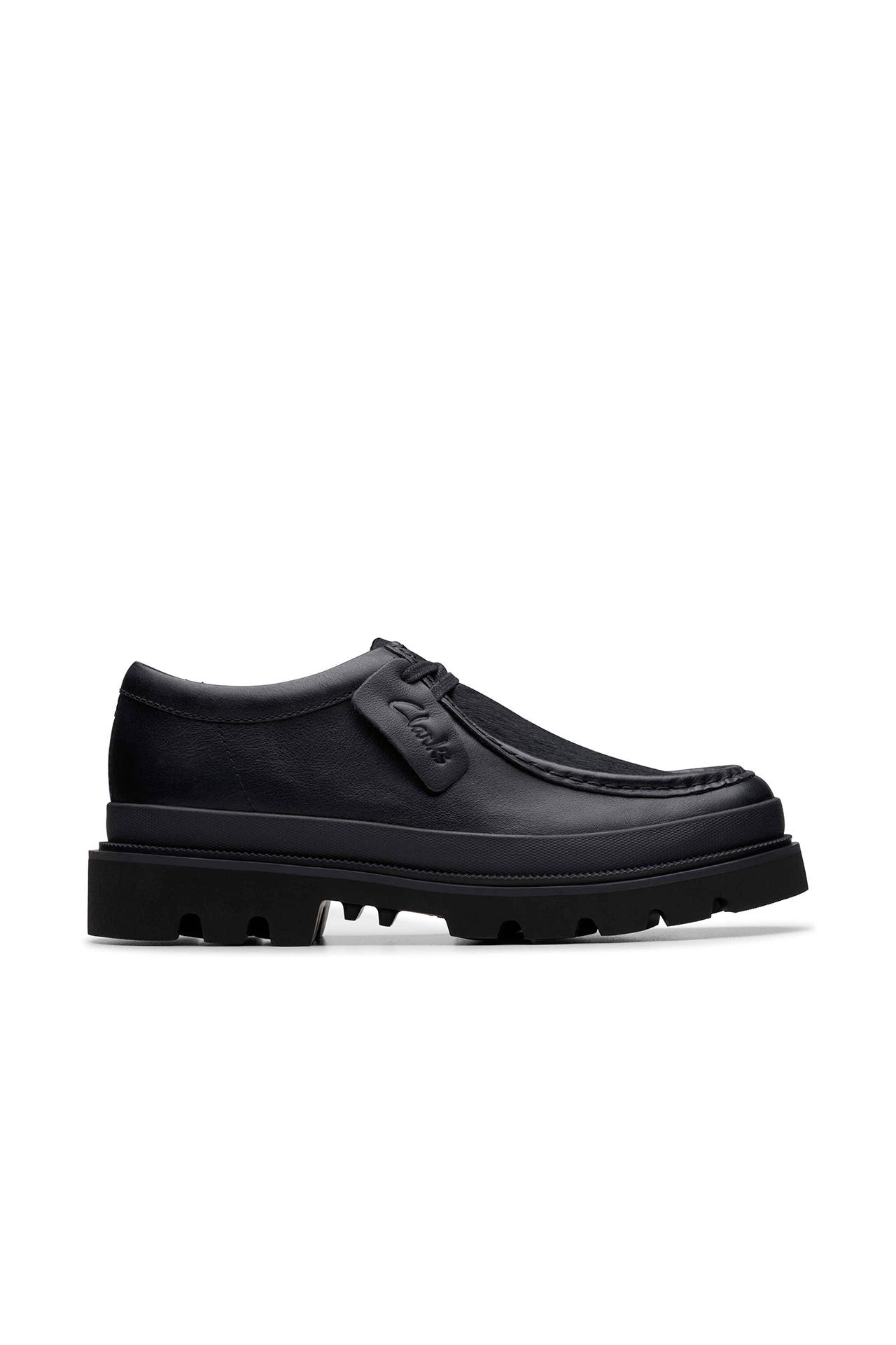 CLARKS Lederschnürer 'Badell Seam' schwarz, Bild 1
